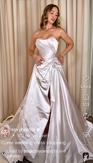 The mother-of-one has been trying on multiple gowns ahead of the big day