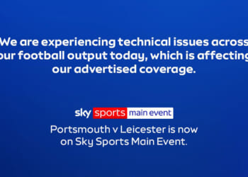 Sky Sports forced to apologise as coverage of huge clash is plagued by technical issues