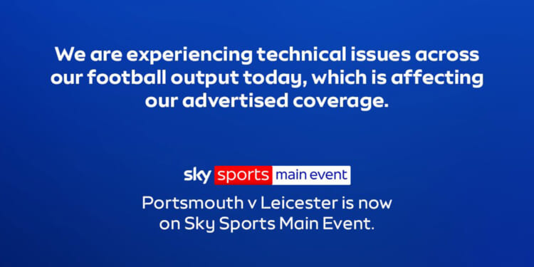 Sky Sports forced to apologise as coverage of huge clash is plagued by technical issues