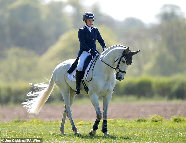 The silver olympic medalist was grinning cheek to cheek as she was seen riding her Grey Gelding horse Classicals Euro Star fondly known as Casper