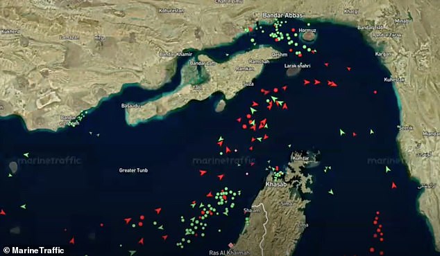 It comes after Iran has opened fire on ships trying to cross the Strait of Hormuz on Saturday