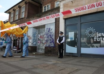 Counter-terror cops launch probe after another arson attack on ex-Jewish charity site as cops hunt man