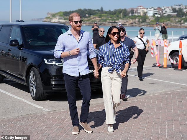 The Duke and Duchess arrive to meet volunteer first responders from Bondi Surf Bathers' Life Saving Club during a visit to Bondi Beach