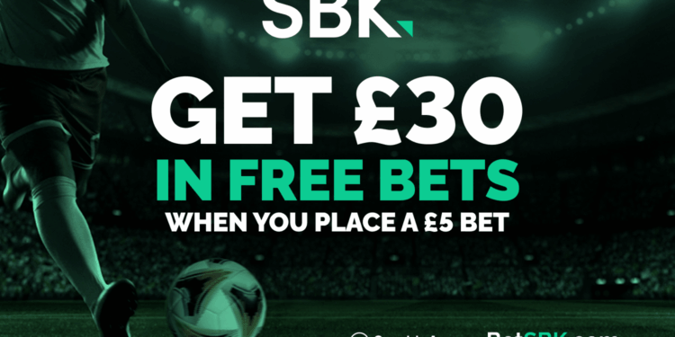 Get £30 in football free bets with SBK