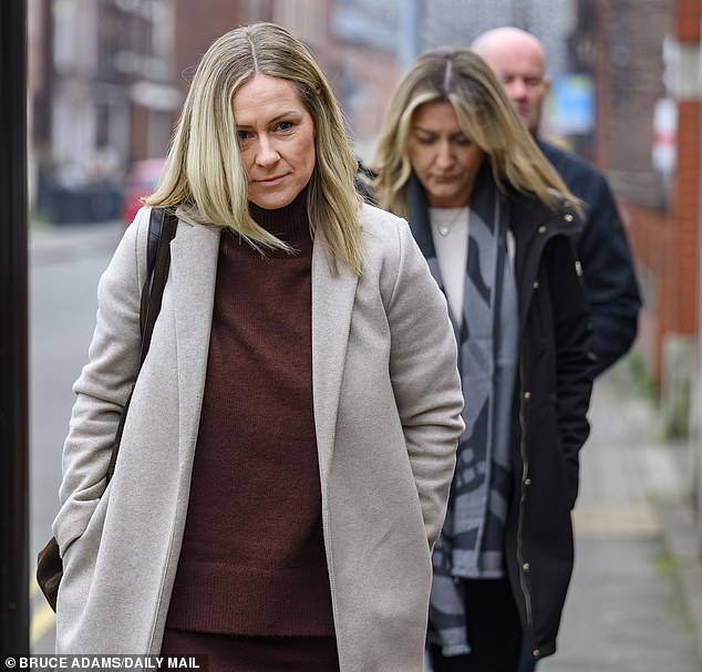 Her mother, Jane Coates (pictured arriving at the inquest), hopes the coroner's findings around Harrison's 'recklessness', while under the influence of alcohol, could lead to a fresh US investigation