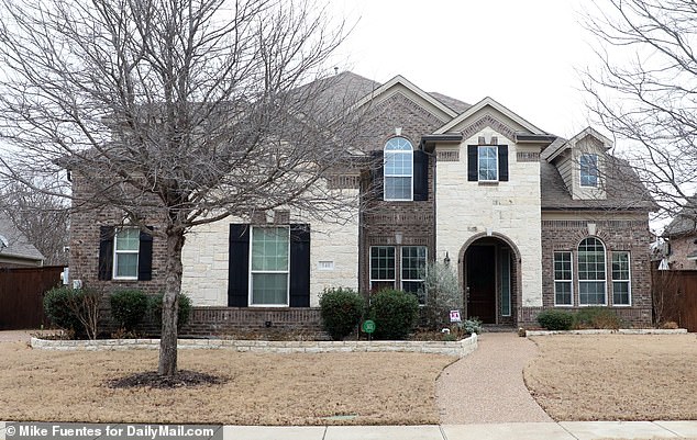 She was visiting her father, Kris Harrison, who lives in Texas (Pictured: Kris Harrison's home)