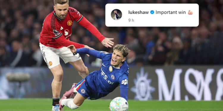 Luke Shaw brutally trolls Alejandro Garnacho as Man Utd secure double over ex-team-mate