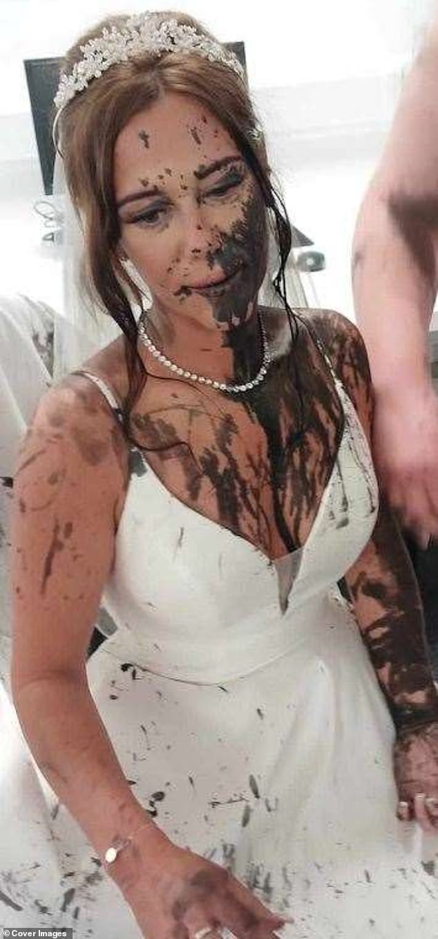 As Gemma prepared to walk down the aisle and say 'I do', Eastwood, who hadn't been invited, arrived at Oakwood House, a Victorian mansion in Maidstone, Kent, to sabbotage it
