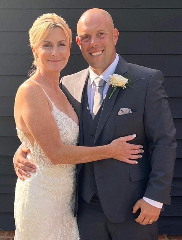 Antonia 'Toni' Eastwood (pictured with her husband, Gemma's half brother Ashley) pleaded guilty to criminal damage and was given a suspended jail term after ruining the £1,800 gown