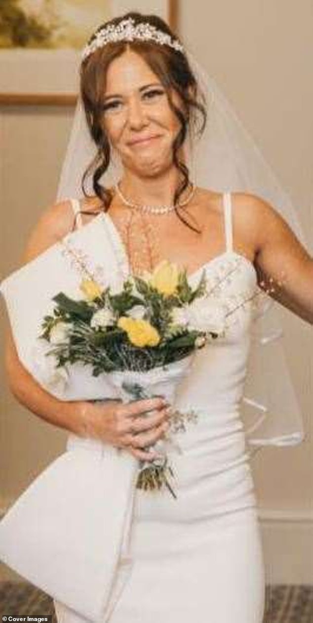 Gemma poses for pictures in a substitute dress. She said that Eastwood had attacked her because her own wedding a year earlier had been a disaster - and she blamed Gemma for it