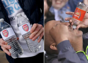 Arsenal bottles on sale outside Etihad Stadium in brutal gesture ahead of Man City title showdown