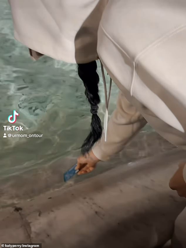 Lacking the loose change typically tossed by tourists, the singer instead opted for putting in her credit card