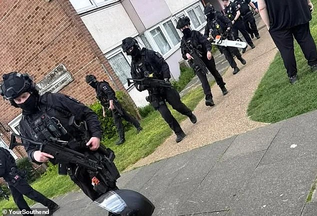 Armed police had arrived with a chainsaw and were prepared to force entry into the flat before realising there was no threat