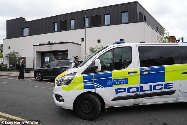 Police also attended Finchley Reform Synagogue last week after an attempted arson attempt