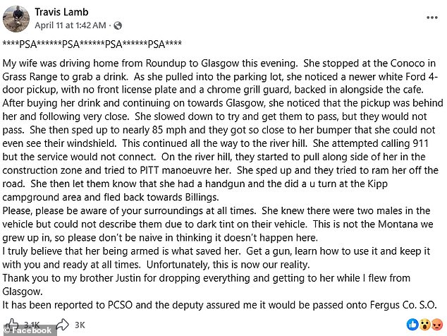 He later shared the experience to Facebook to warn others to be careful