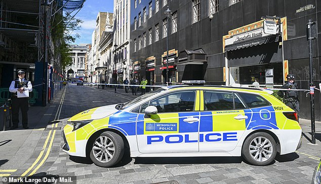 A woman was arrested on suspicion of attempted murder after a car allegedly mowed down pedestrians on Argyll Street in Soho