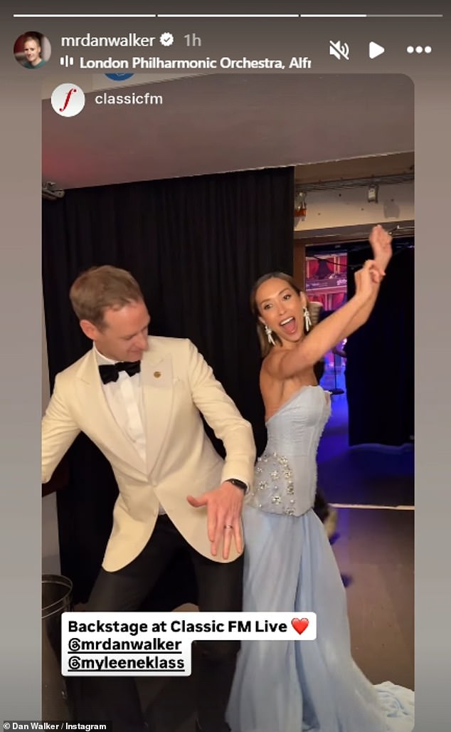 Taking to Instagram on Monday ahead of the show, Dan joked about 'deserting his co-host' Myleene Klass in a video