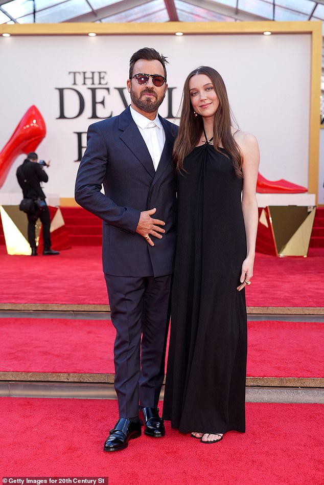 Justin Theroux, 54, was joined by wife Nicole Brydon Bloom, 32, at the event, just three days after they announced the birth of their first child