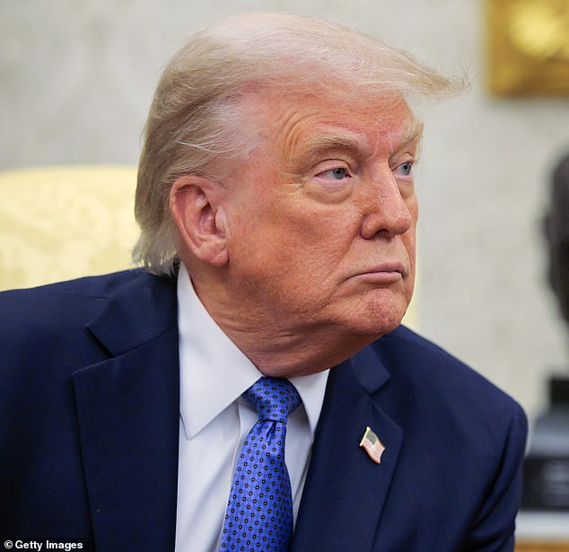 Goldberg has often used her platform on The View to publicly call out President Donald Trump (seen) and his supporters, most recently calling Trump voters 'poorly educated'