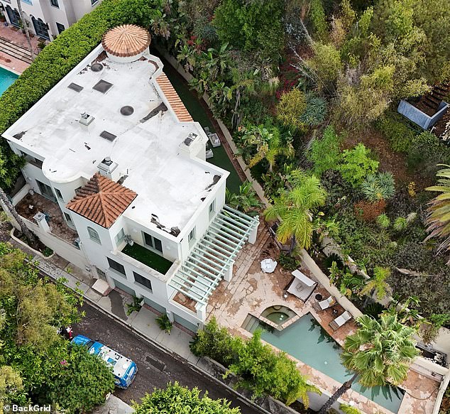 Police raided a $4.1 million home in the Hollywood Hills where Burke had been staying last year