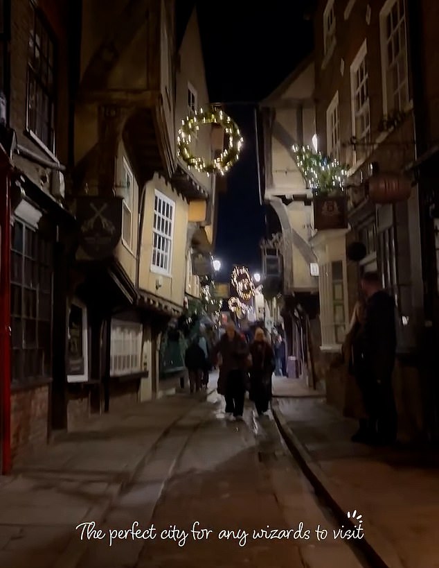 In one video uploaded to social media, the caption reads: 'The perfect city for any wizards to visit'