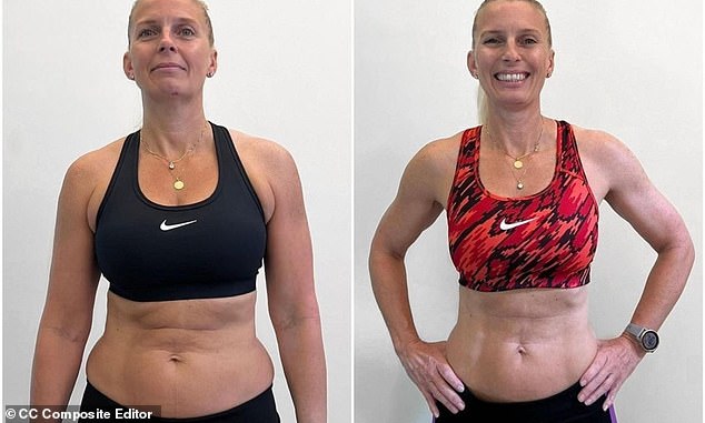 Vicky D'Arcy shows the results of the 12-week programme, during which she lost 9kg
