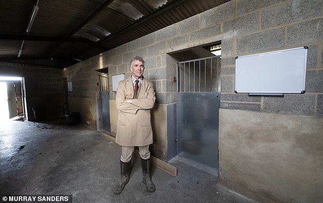 Ivan outside his kennels - specifically purchased at vast expense for bloodhounds which were never used