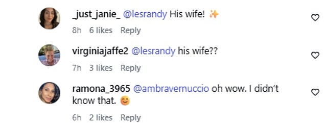 Some online commenters asked who is 'the stunning woman next to Stanley Tucci', before expressing their shock when they learned the actor is married to Emily Blunt's sister