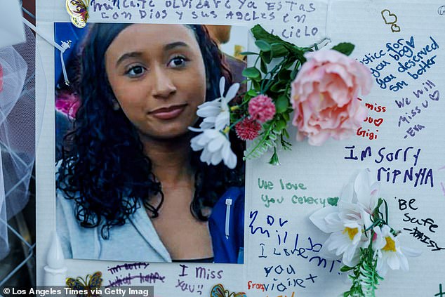 Photographs, heartfelt notes, and flowers are among the items left at a memorial for slain teen Celeste Rivas Hernandez