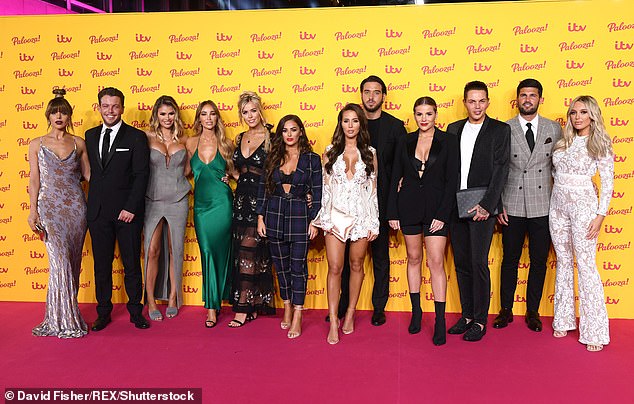 The hunk, 35, appeared on the show with Chloe (far left) back in the day before her exit in 2019 after an on-off relationship with her ex Jake Hall (Dan seen far right with ex Amber Turner)