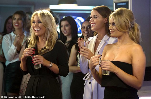 On the show Chloe (centre) was good friends with Dan's on-off ex at the time Kate Ferdinand (left) - who is now married to ex footballer Rio