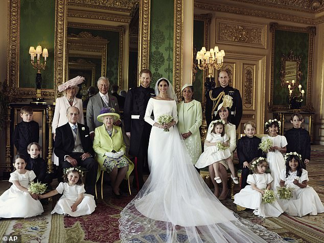 2017: Members of the Royal Family at Prince Harry and Meghan Markle's wedding