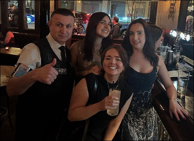 His Instagram account also has pictures of him working as a member of security for Martello Hall, a cocktail bar and banquet hall in Hackney, London, where he posed with drinkers last year