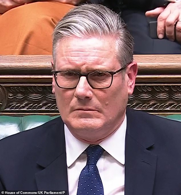 Sir Keir Starmer in the House of Commons yesterday after his statement on Mandelson's security vetting