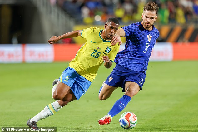 Bournemouth's breakout star Rayan (left) has now made his debut on the international stage for Brazil
