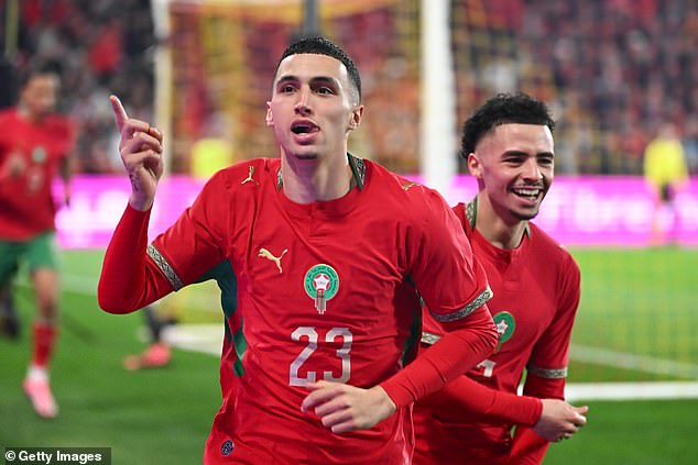 Former Leicester playmaker Bilal El Khannouss (left) can play as part of a midfield three or as an advanced playmaker, and is comfortable with either foot
