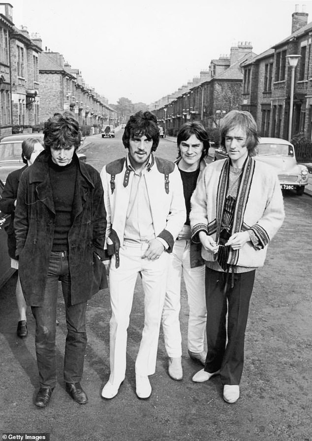 Traffic released their debut album Mr. Fantasy in 1967. It was followed by their self-titled 1968 album, which included their smash hit Feelin' Alright?; (L-R) Winwood, Capaldi, Wood and Mason pictured in 1967