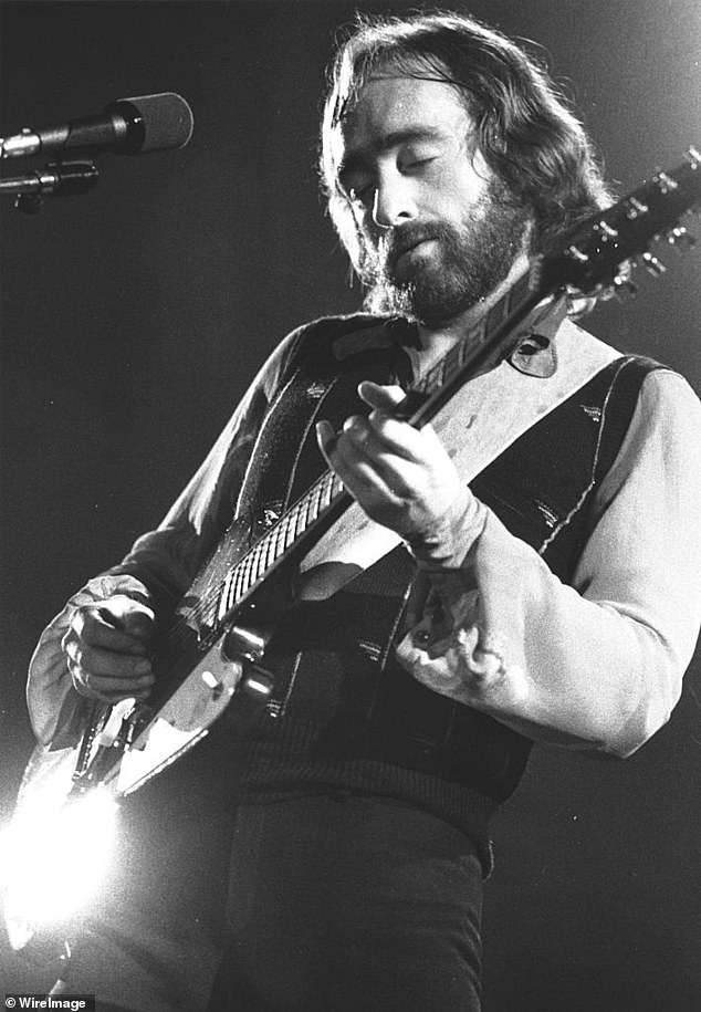 Mason left the band and moved on to a solo career in the 1970s, and was also a member of Fleetwood Mac for a brief time in the mid 1990s; Pictured in 1974