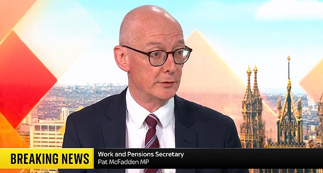In the latest hint at trouble, Work and Pensions Secretary Pat McFadden repeatedly refused to say the ousting of Olly Robbins was 'fair' during interviews this morning