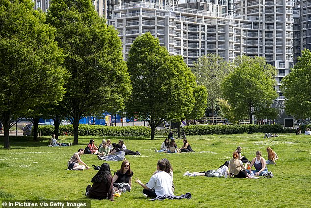 The council is also investing £1million in CCTV for its parks after a rise in crime. Pictured: White City Place in Hammersmith and Fulham