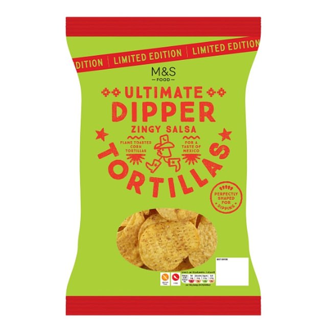 To mop up the retailer's vast range of dips inspired by different cuisines, M&S has added a Zingy Salsa flavour to its range of Ultimate Dipper Tortillas