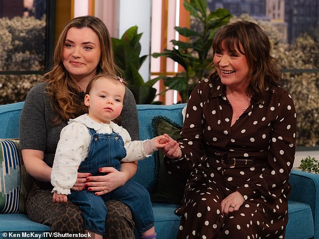 The presenter says the birth of her granddaughter Billie has changed her outlook, and made her appreciate the present (pictured with Billie and daughter Rosie in 2026)