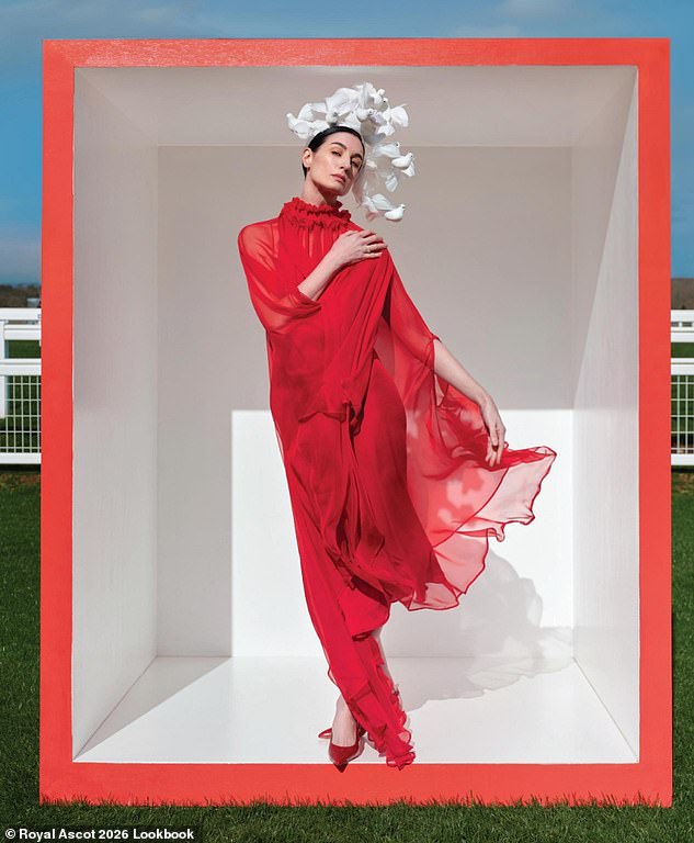 Model Erin O'Connor modelled in the lookbook - and advised attendees to be bold with their outfit choices