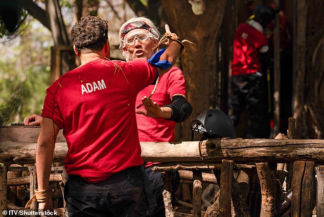 Adam stormed over to Jimmy, furiously shouting: ‘I am in there getting covered in f***ing ants!’ After telling Adam to calm down, Jimmy snarked: ‘That’s pathetic’