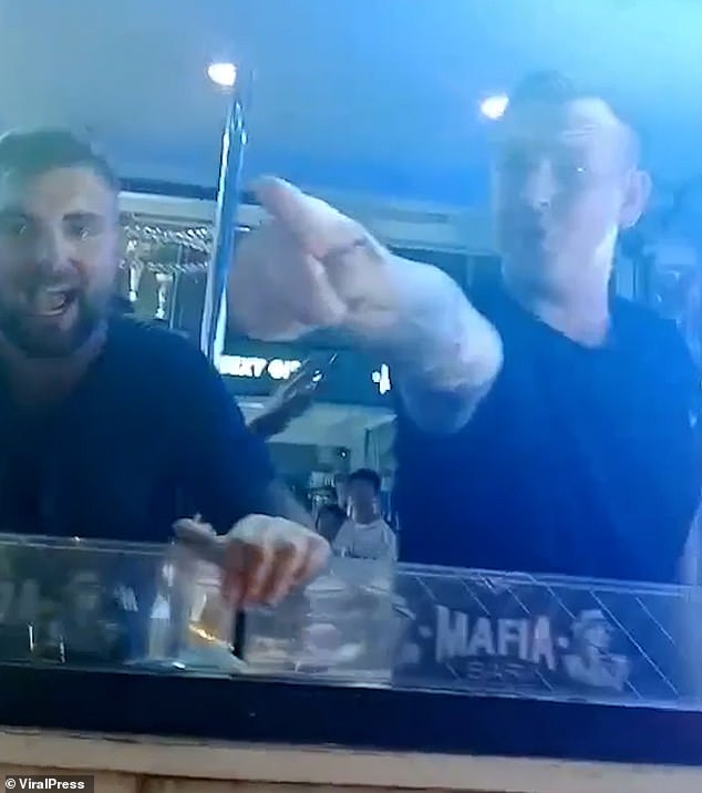 The German man's Thai girlfriend May claimed the Brits (pictured) attacked them as they were leaving the bar