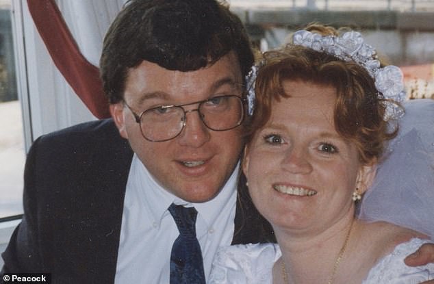 Rex Heuermann and Asa Ellerup at their 1996 wedding - days after he murdered Karen Vergata