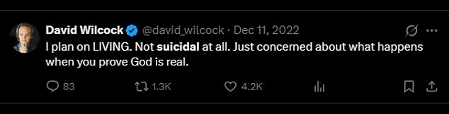 Tributes quickly flooded social media, with fans expressing grief, disbelief and, in some cases, skepticism about the circumstances of his death. A message from X in 2022 is seen above