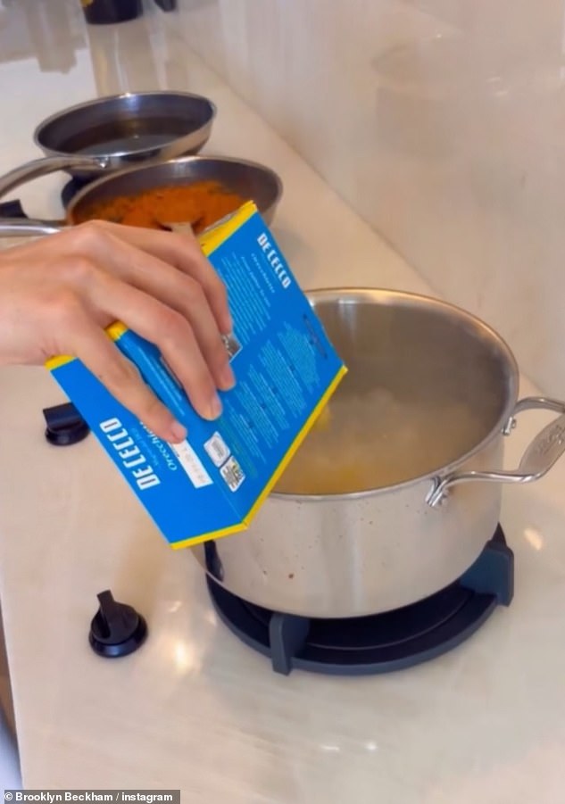 Brooklyn mixed up a batch of spicy sauce with Cloud 23 and vodka, before tipping some pasta into boiling water