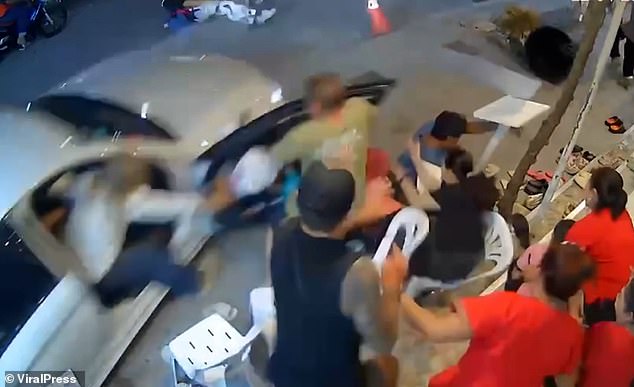 The female driver reportedly lost control of the vehicle while trying to receive her licence