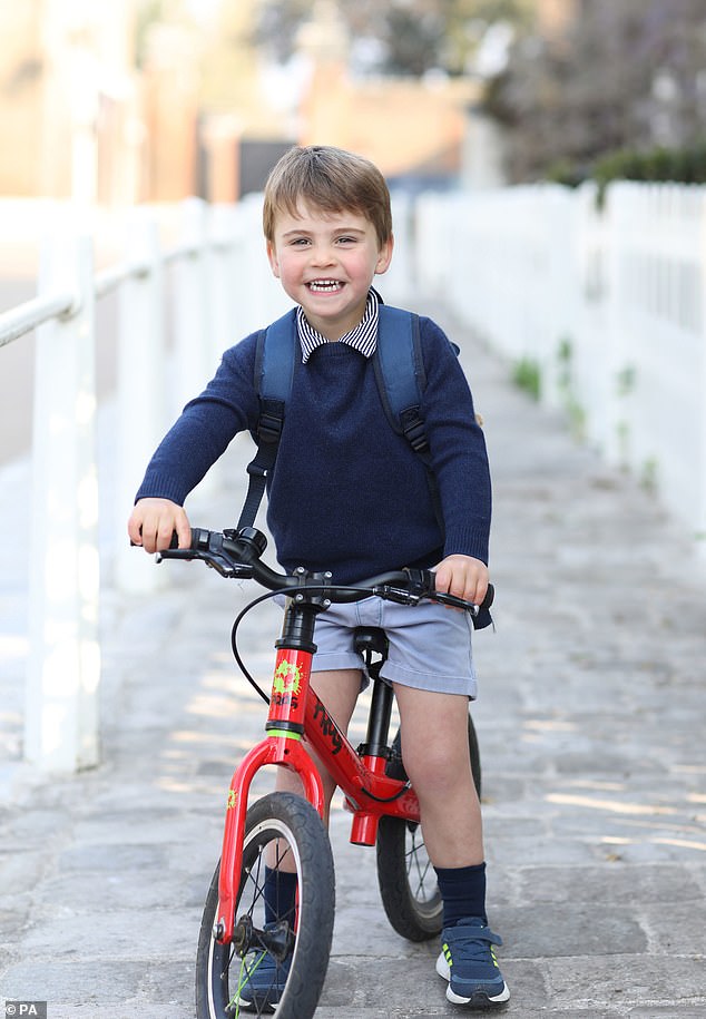 By the time he turned three, Louis was big enough to be zipping around on his bicycle as he officially started nursery school